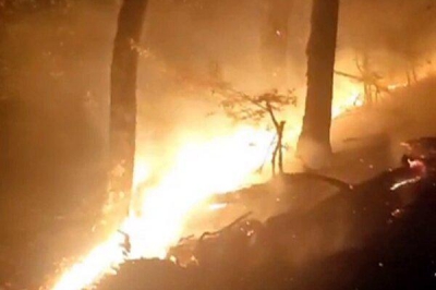 کنترل آتش در منطقه سلانسر شهرستان رودبار